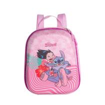 Mochila Escolar Infantil de Costas Lilo e Stitch Rosa