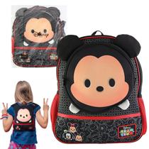 Mochila Escolar Infantil De Costas Mickey Disney Tsum Tsum Pré Escola Passeio Bebê