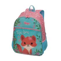 Mochila Escolar Infantil de Costas Pack Me Fox Love Rosa