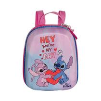 Mochila Escolar Infantil De Costas Stitch E Angel Rosa Mochila Escolar Infantil De Costas Stitch E Angel Rosa