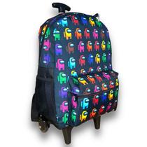 Mochila escolar infantil de Rodinhas com alça costa-Pac Man - abcimport