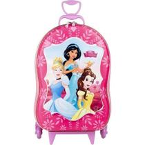 Mochila Escolar Infantil de Rodinhas Disney Princesas - diplomata