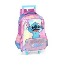 Mochila Escolar Infantil de Rodinhas Stitch IC42412 Roxo Mochila Escolar Infantil de Rodinhas Stitch IC42412 Roxo