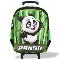 Mochila Escolar Infantil de Rodinhas Tam G Panda