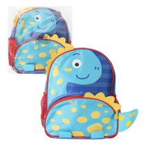 Mochila Escolar Infantil Dinossauro Azul Alça de Costas Volta as Aulas