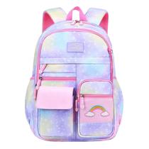 Mochila Escolar Infantil Espaçosa Menina Colorida Princesa Arco Iris Porta Notebook Mochila Escolar Infantil Espaçosa Menina Colorida Princesa Arco Iris Porta Notebook