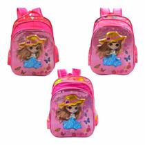 Mochila Escolar Infantil Feminina 3D Princesa WL-C143