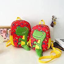 Mochila escolar infantil formato de dinossauro interativa fofa