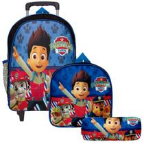Mochila Escolar Infantil G Creche Patrulha Canina Rodinha