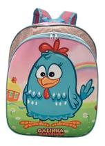 Mochila Escolar Infantil Galinha Pintadinha Rosa Costas M F5