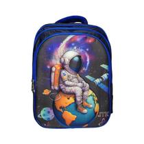 Mochila Escolar Infantil Grande Astronauta 3D Resistente 25L