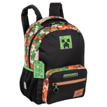 Mochila Escolar Infantil Grande Minecraft Outdoors Oficial Sestini Preto Mochila Escolar Infantil Grande Minecraft Outdoors Oficial Sestini Preto