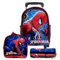 Mochila Escolar Infantil Homem Aranha 3D De Rodinhas