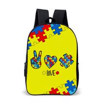 Mochila Escolar Infantil Lançamento Estampa Tea Autismo Tema Inclusão Novidade Leve e Resistente