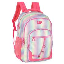 Mochila Escolar Infantil Luxcel Arco-íris ciom Glitter 4910