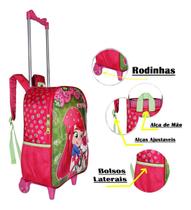 Mochila Escolar Infantil Luxcel Moranguinho Rodinhas 65cm