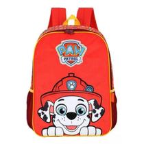 Mochila Escolar Infantil Luxcel Patrulha Canina Vermelha 416