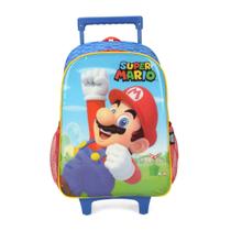 Mochila Escolar Infantil Luxcel Super Mario Azul - IC37