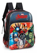 Mochila Escolar Infantil Marvel Avengers De Costas Menino - Luxcel