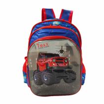 Mochila Escolar Infantil Masculina 3D Carro WL-C143