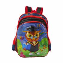 Mochila Escolar Infantil Masculina 3D Coruja WL-C143 - Sunoro