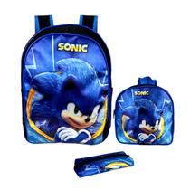 Mochila Escolar Infantil Masculina Com Lancheira Estojo Kit