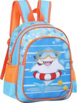 Mochila Escolar Infantil Masculina Tubarão Yepp MIM6325-13 Laranja