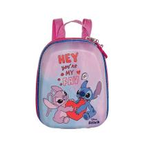 Mochila Escolar Infantil Max Toy Stitch Rosa - 3857DX24