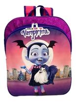 Mochila Escolar Infantil Menina Vampirina Glitter Costas G F5