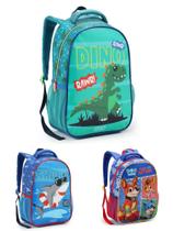 Mochila escolar Infantil menino Dinossauro Tubarão Patrulha 42 Cm para criança de costa grande Mochila escolar Infantil menino Dinossauro Tubarão Patrulha 42 Cm para criança de costa grande