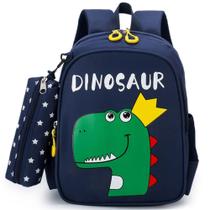 Mochila Escolar Infantil Menino Menina Dinossauro Gatinho de Costas