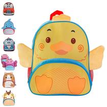 Mochila Escolar Infantil Menino Menina Reforçada Estampa de Bichinhos Bolsa Escola Alça Ajustavel