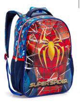 Mochila escolar Infantil menino Spider homem aranha 43 Cm para criança de costa grande - Denlex