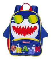 Mochila Escolar Infantil Meninos Estampada Tubarão Costas M