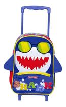 Mochila Escolar Infantil Meninos Estampada Tubarão Rodinha M Mochila Escolar Infantil Meninos Estampada Tubarão Rodinha M