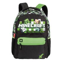 Mochila Escolar Infantil Minecraft Plus 066289 Preto - Sestini Mochila Escolar Infantil Minecraft Plus 066289 Preto - Sestini