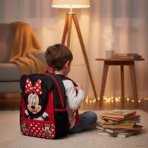 Mochila Escolar Infantil Minnie Rosa 16 Litros Costas Resistente Menina Estampada Mochila Escolar Infantil Minnie Rosa 16 Litros Costas Resistente Menina Estampada