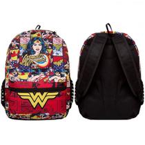 Mochila Escolar Infantil Mulher Maravilha Desenho Costa