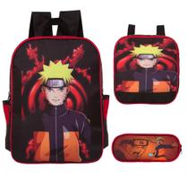 Mochila Escolar Infantil Naruto Grande Masculina De Costas