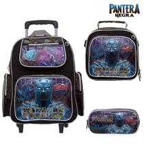 Mochila Escolar Infantil Pantera Negra com Rodinha Toys 2U