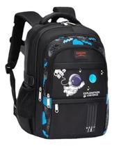 Mochila Escolar Infantil Para Criança Impermeável Resistente Astronauta