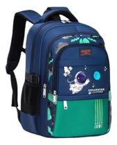 Mochila Escolar Infantil Para Criança Impermeável Resistente Astronauta
