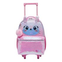 Mochila Escolar Infantil Passeio Pack Me Cat Fox Lantejoula Coelhinho Pacific