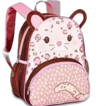 Mochila Escolar Infantil Pets Gata 32cm - Poliéster