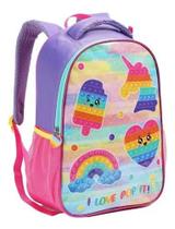 Mochila Escolar Infantil Pop It de Costas
