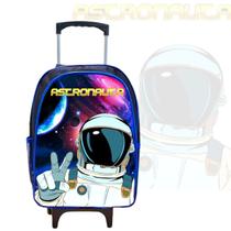 Mochila Escolar Infantil Rodinha Masculina Astronauta- Lançamento 2023