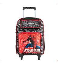 Mochila Escolar Infantil Rodinha Suporte Garrafa Grande Cor Homem Aranha Desenho Do Tecido Estampado