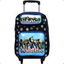 Mochila Escolar Infantil Rodinha Suporte Garrafa Grande Cor Roblox Desenho Do Tecido Estampado Mochila Escolar Infantil Rodinha Suporte Garrafa Grande Cor Roblox Desenho Do Tecido Estampado