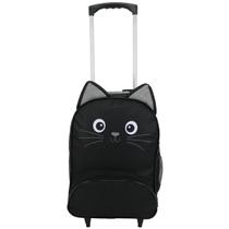 Mochila Escolar Infantil Rodinhas Gato Preto Menino 12L DLui
