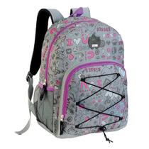 Mochila Escolar Infantil SBDV-2033 Estampada Cinza - Fuseco Mochila Escolar Infantil SBDV-2033 Estampada Cinza - Fuseco
